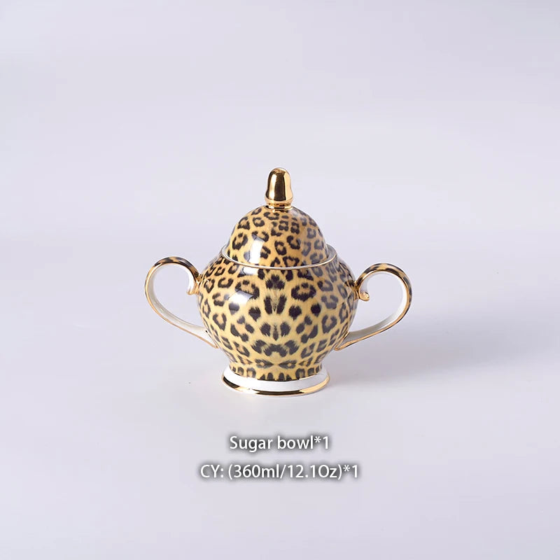 Leopard print Bone China coffee set by 𝕄𝕔 𝕋𝕙𝕖 𝔹𝕝𝕒𝕔𝕜 𝔻𝕚𝕒𝕞𝕠𝕟