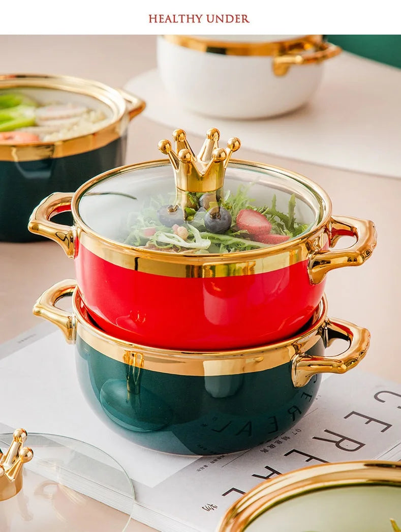 Nordic ceramic bowl with lid from 𝕄𝕔 𝕋𝕙𝕖 𝔹𝕝𝕒𝕔𝕜 𝔻𝕚𝕒𝕞𝕠𝕟�