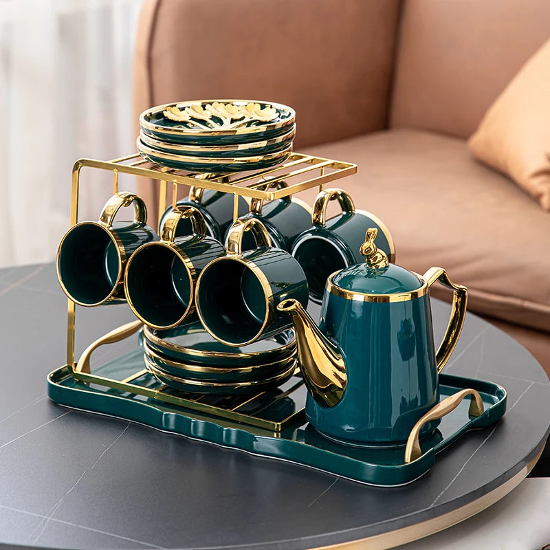 Luxury ceramic coffee and tea cup set by MC THE BLACK DIAMOND, featuring elegant design and high-quality craftsmanship.