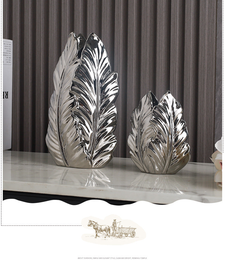 Luxury gold painted ceramic decor piece from MC THE BLACK DIAMOND, personalized for living room TV cabinet decoration.
