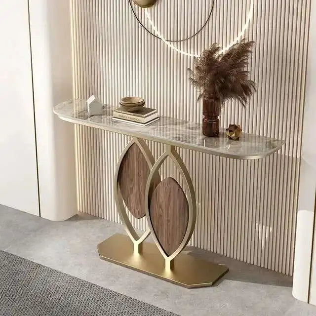 Semi-circular porch cabinet from MC The Black Diamond, Italian-inspired living room furniture, stylish home decor table.