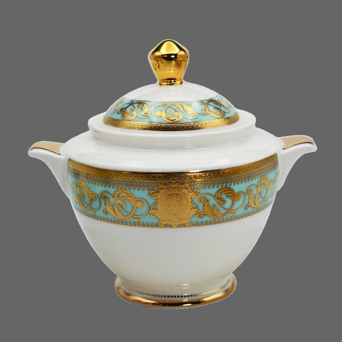 Embossed gold porcelain luxury dinnerware set with elegant design, featuring plates and bowls for upscale dining by MC THE BLACK DIAMOND.