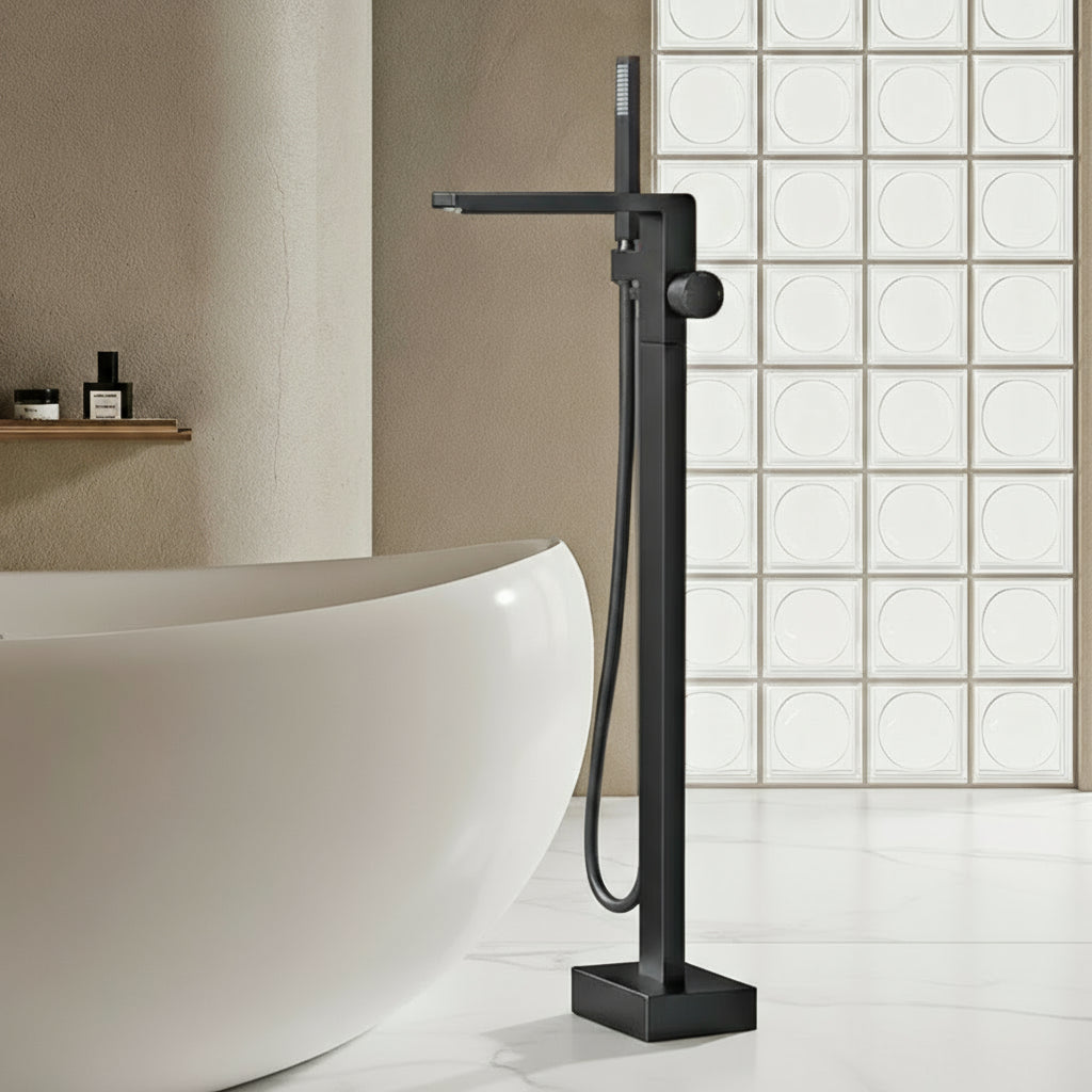 MC THE BLACK DIAMOND bathtub and shower faucet with embedded hot and cold water mixer, simple design for bath and shower use