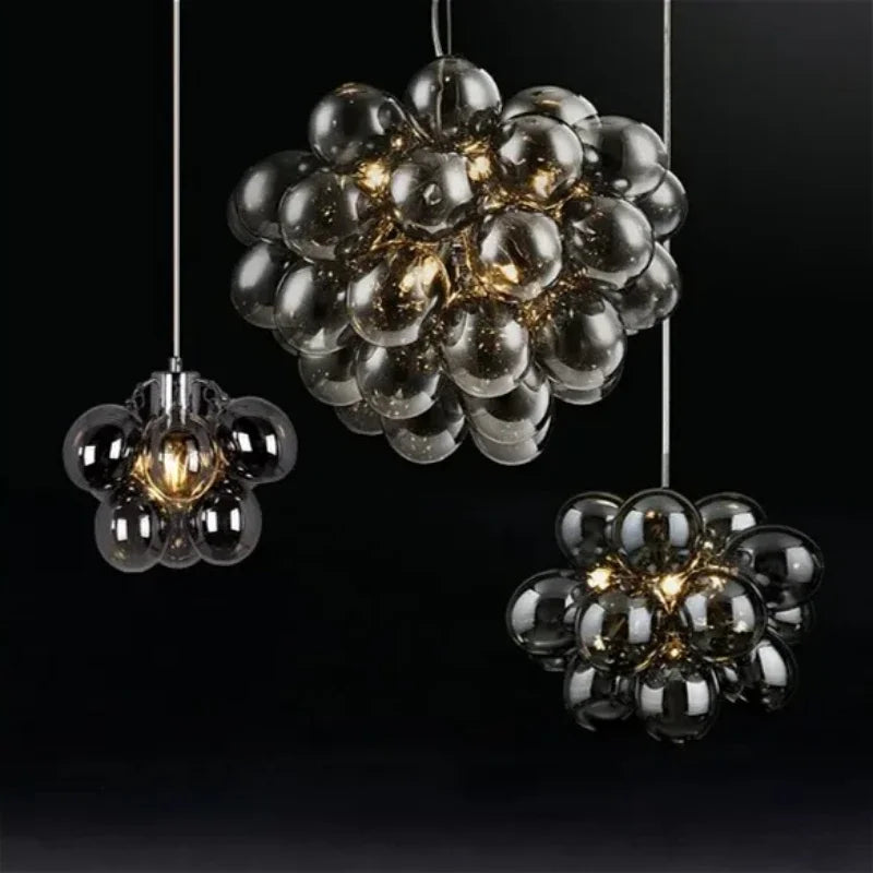Modern grape-shaped glass chandelier by 𝕄𝕔 𝕋𝕙𝕖 𝔹𝕝𝕒𝕔𝕜 𝔻𝕚𝕒𝕞𝕠𝕟�