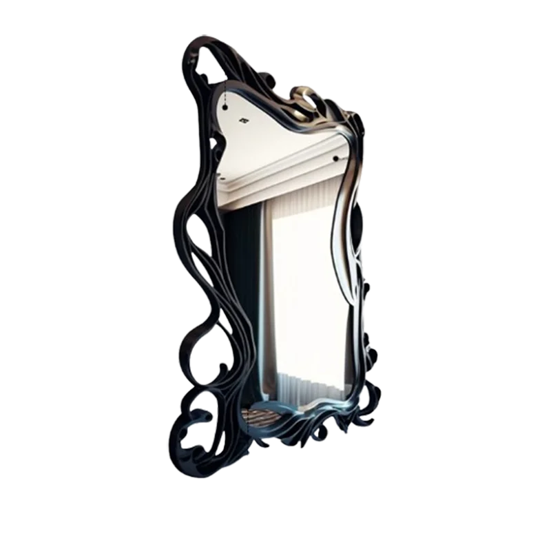 Full-length bedroom mirror by MC THE BLACK DIAMOND, modern full-body aesthetic mirror for home decor and room decoration.