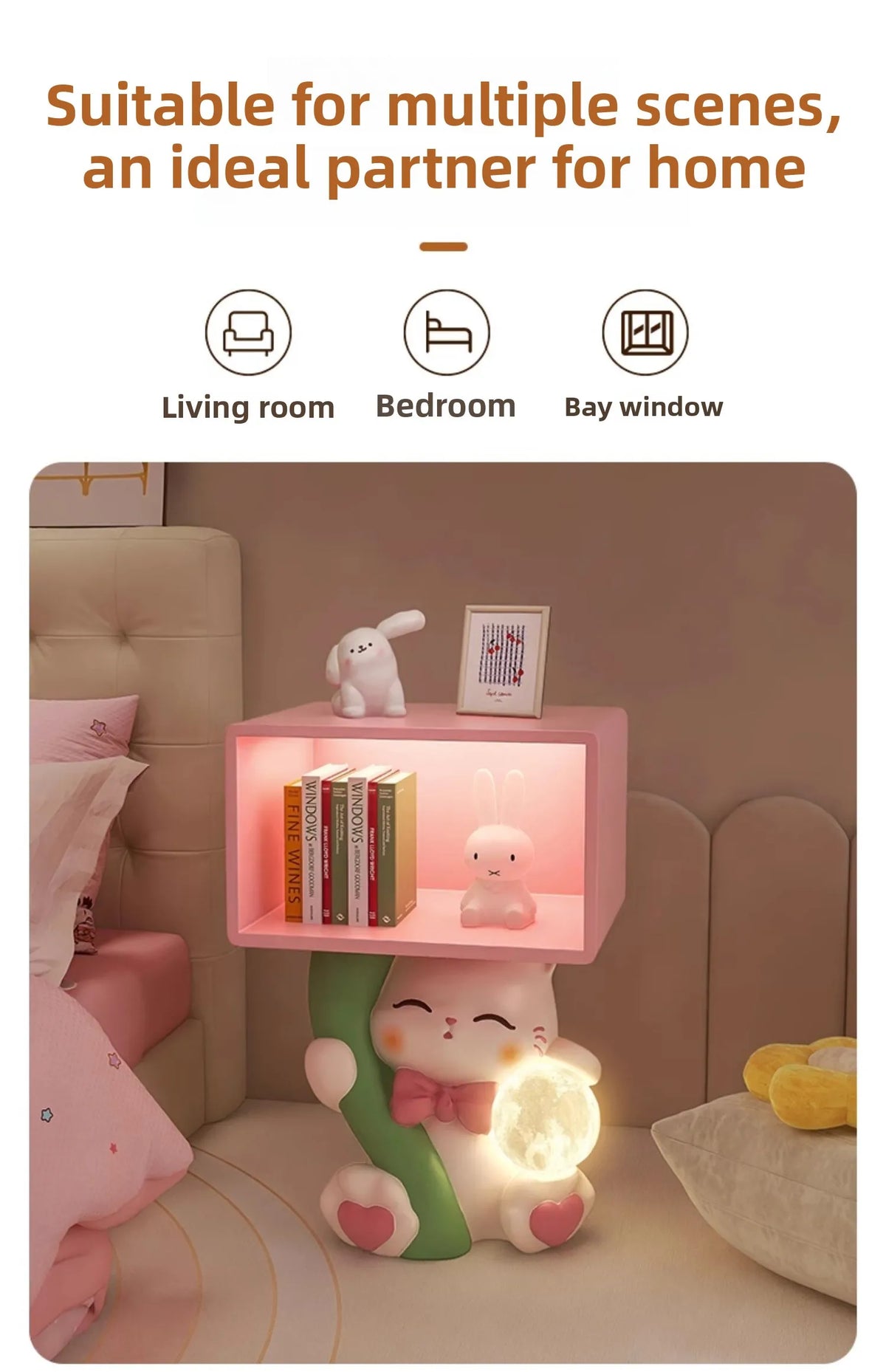 Cartoon cute cat figurine bedside table decor for nightstands, by 𝕄𝕊 𝕋𝕙𝕖 𝔹𝕝𝕒𝕔𝕜 𝔻𝕚𝕒𝕞