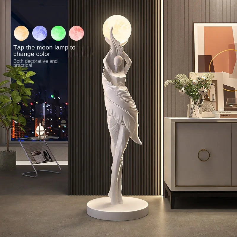 Modern HomeDecor abstract feather girl sculpture by 𝕄𝕔 𝕋𝕙𝕖 𝔹𝕝𝕒𝕔𝕜 𝔻𝕚𝕒𝕞𝕠𝕟