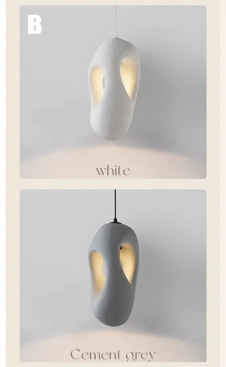 Nordic Villa Stairs Wabi Sabai E27 LED pendant light by MC THE BLACK DIAMOND, showcasing its modern design and warm illumination.