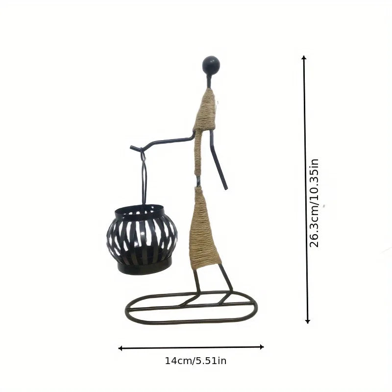 Handmade candle holder decor with figurines by 𝕄𝕮 𝕋𝕙𝕖 𝔹𝕝𝕒𝕔𝕜 𝔻𝕚𝕒𝕞𝕠�