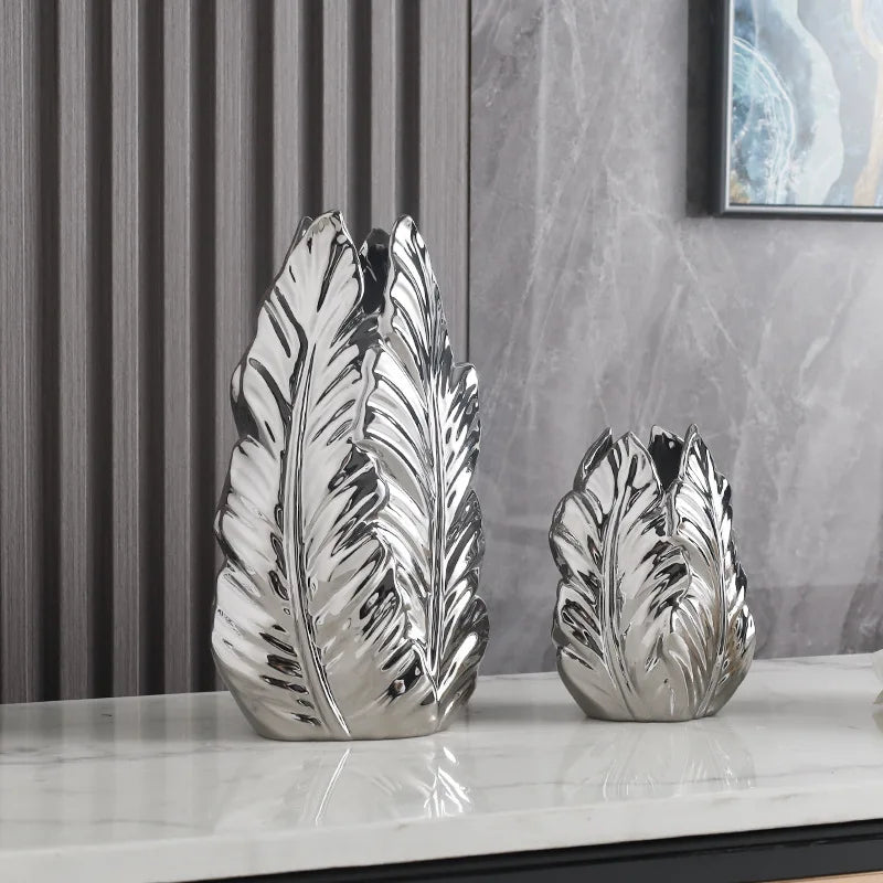Luxury gold painted ceramic home decor piece by MC THE BLACK DIAMOND, personalized living room decoration on TV cabinet.