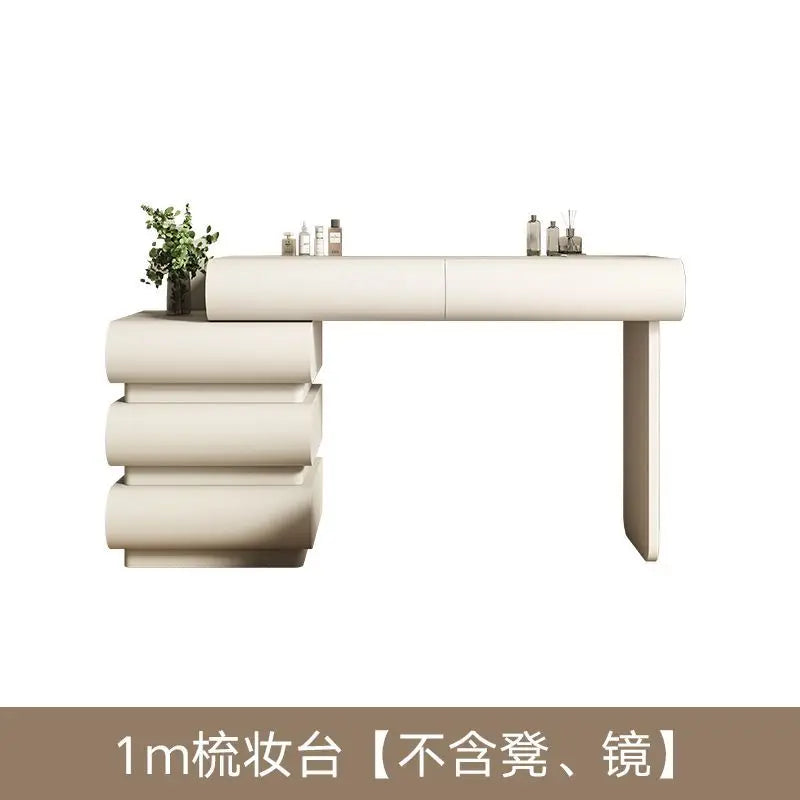 Mirror drawers vanity table with storage organizer, makeup mirror, and matching chair from 𝕄𝕔 𝕋𝕙𝕖 𝔹𝕝𝕒𝕔𝕜 𝔻𝕚𝕒�