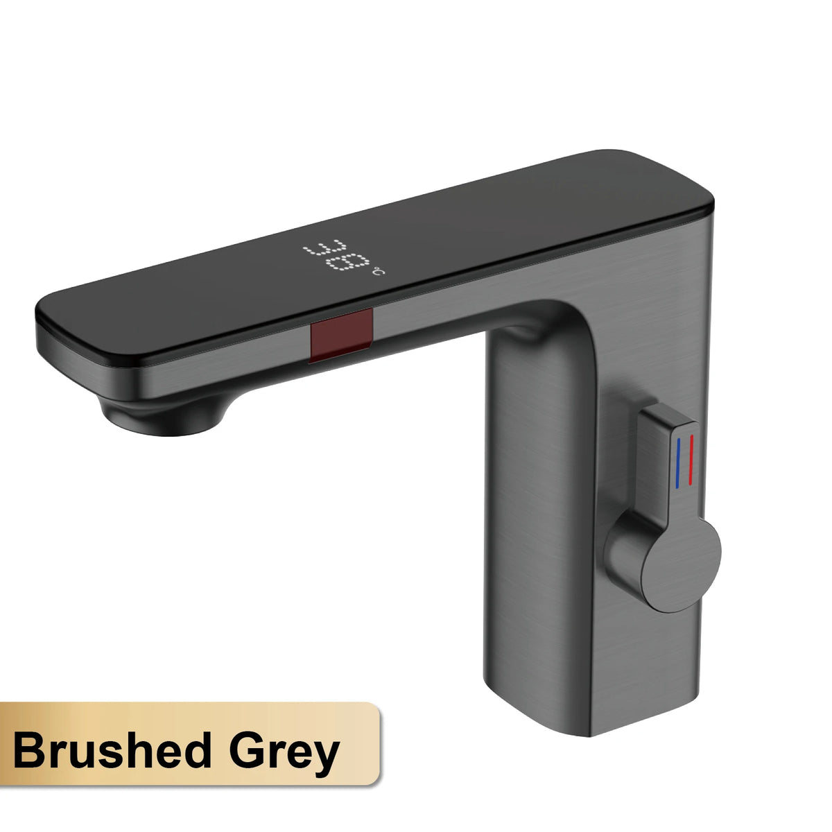 MC THE BLACK DIAMOND LED bathroom sink faucet with temperature display, single handle, cold and hot water basin tap.