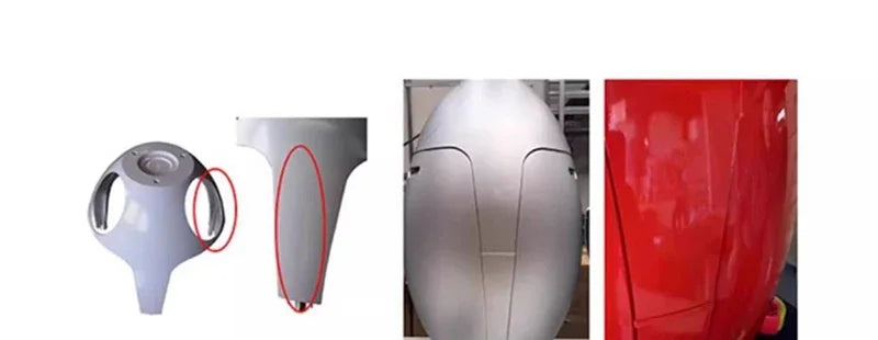 Large dinosaur egg design trash can by MC THE BLACK DIAMOND, sturdy garbage collector with a unique dinosaur egg shape.