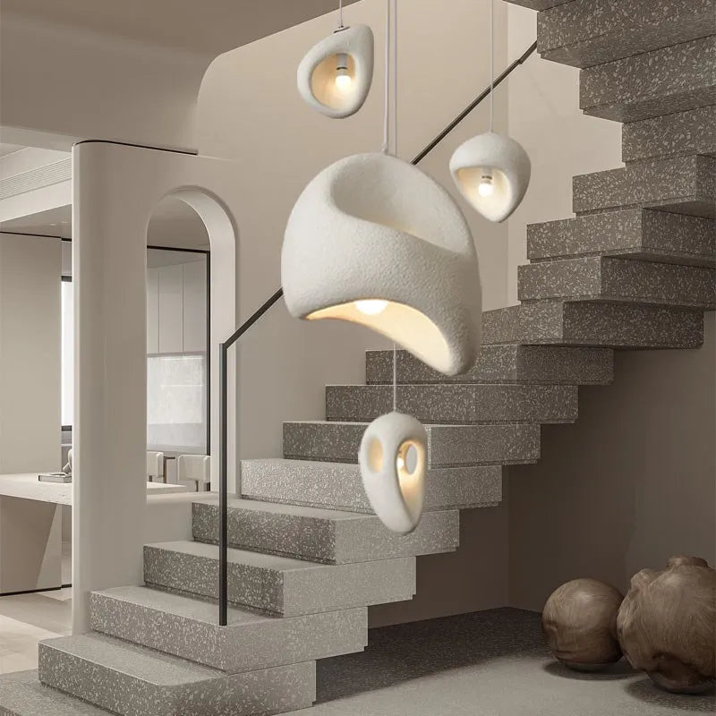 Nordic Villa Stairs Wabi Sabai E27 LED pendant light by MC THE BLACK DIAMOND, showcasing a stylish hanging lighting fixture.