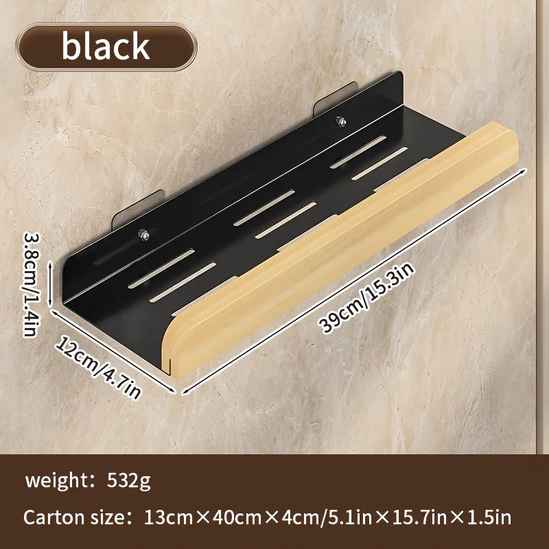 Wall-mounted bathroom caddy by MC THE BLACK DIAMOND, storage organizer for shampoo and bath accessories in sleek bath caddy design.