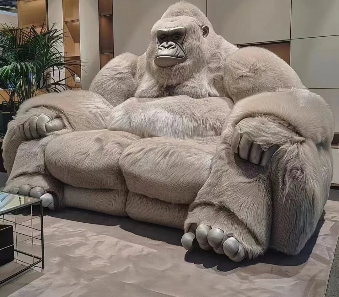 Gorilla King Kong designer leather sofa by 𝕄𝕔 𝕋𝕙𝕖 𝔹𝕝𝕒𝕔𝕜 𝔻𝕚𝕒𝕞𝕠�