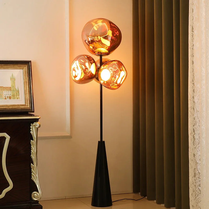Luxury-simplified floor lamp by MC THE BLACK DIAMOND with a sleek, modern design and a tall, elegant silhouette.