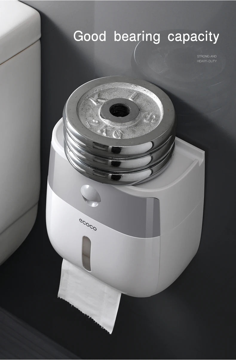 Plastic waterproof double-layer toilet paper holder from 𝕄𝕔 𝕋𝕙𝕖 𝔹𝕝𝕒𝕔𝕜 𝔻𝕚𝕒𝕞𝕠𝕟