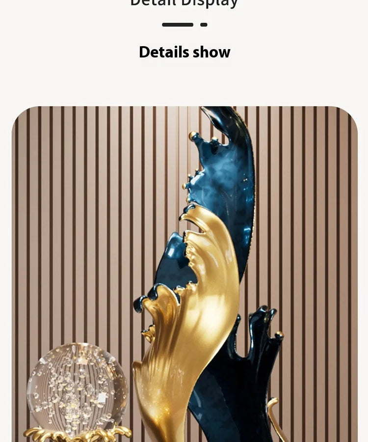 Metal figurine from MC THE BLACK DIAMOND's atmosphere home decor collection, featuring a sleek, high-end decorative sculpture.