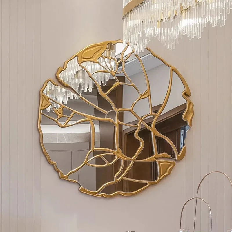 MC THE BLACK DIAMOND hand mirror decor with light, home room decoration, featuring a stylish reflective surface and decorative frame.