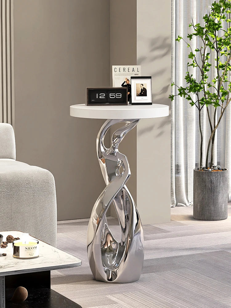 Modern black marble table from MC THE BLACK DIAMOND luxury living room furniture collection, showcasing sleek design and polished surface.
