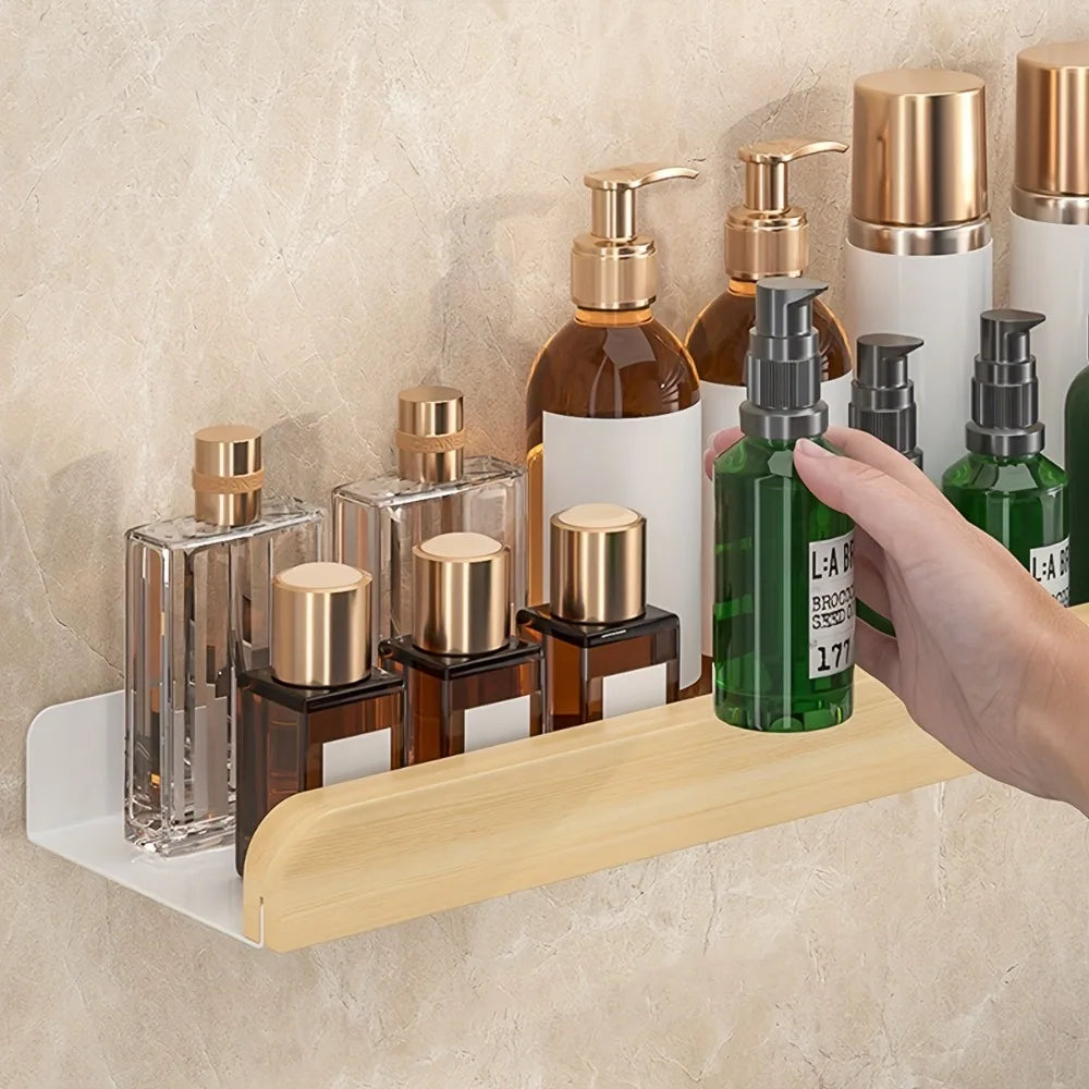 Wall mounted MC THE BLACK DIAMOND bathroom storage organizer for shampoo and bath accessories in a sleek caddy design.