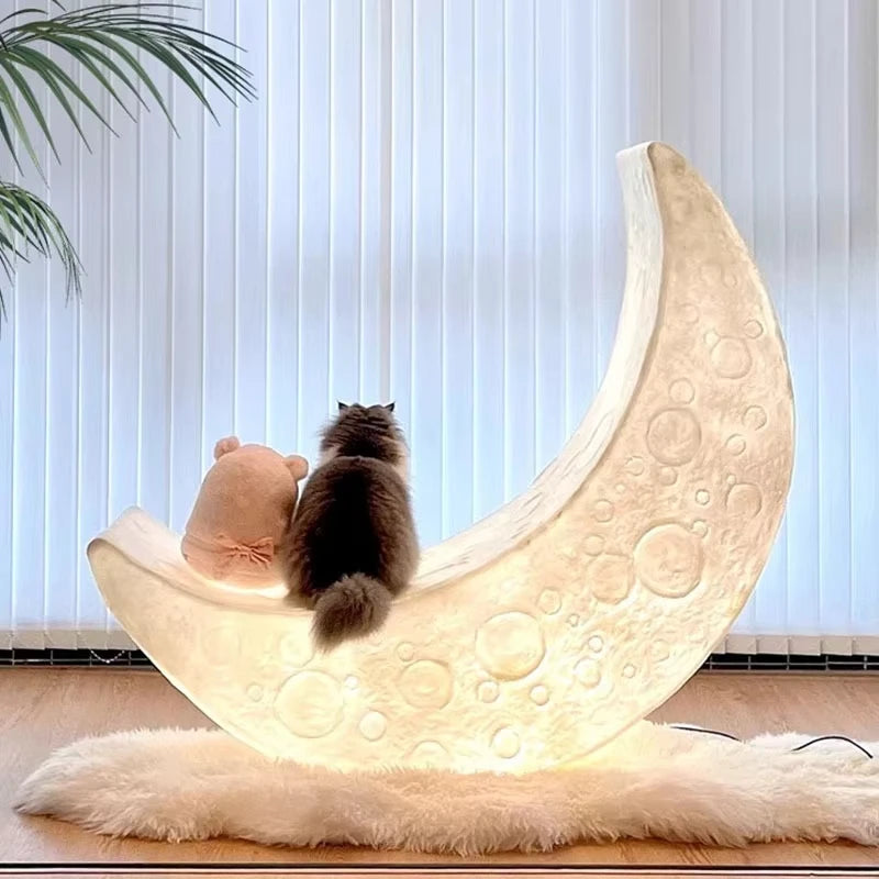 MC Moon Floor Lamp by MC THE BLACK DIAMOND, sleek modern home decor lamp with a minimalist moon-inspired design.