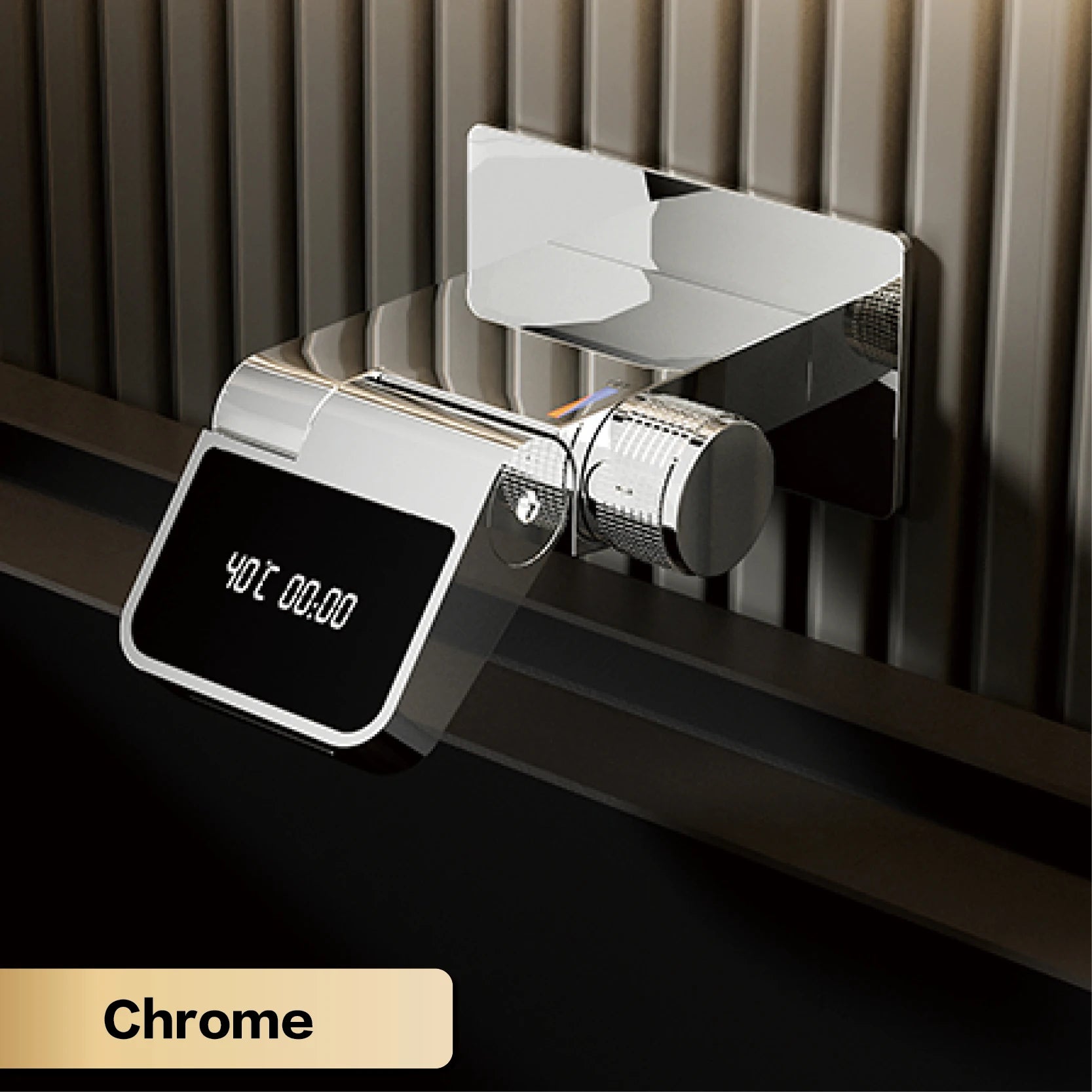 Luxury brass wall-mounted bathroom sink faucet with LED display, dual control, hot and cold options, by 𝕄𝕔 𝕋𝕙𝕖 𝔹𝕝𝕒𝕔𝕜 𝔻𝕚
