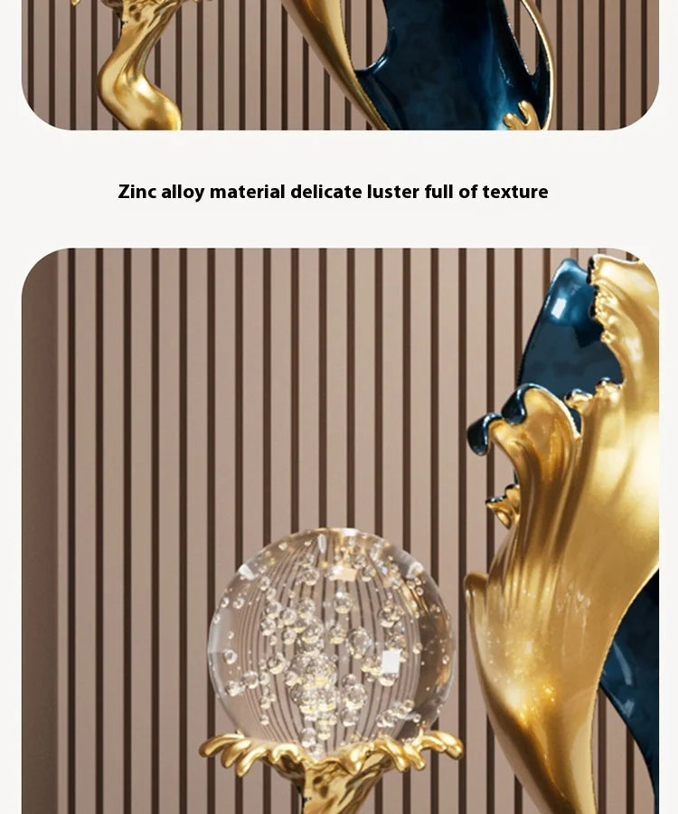 Metal figurine from MC THE BLACK DIAMOND, high-end atmosphere home decor accessory, detailed decorative sculpture for stylish interiors.