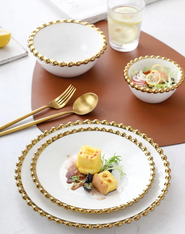 Nordic ceramic plates and bowls set by 𝕄𝕔 𝕋𝕙𝕖 𝔹𝕝𝕒𝕔𝕜 𝔻𝕚𝕒𝕞𝕠𝕟