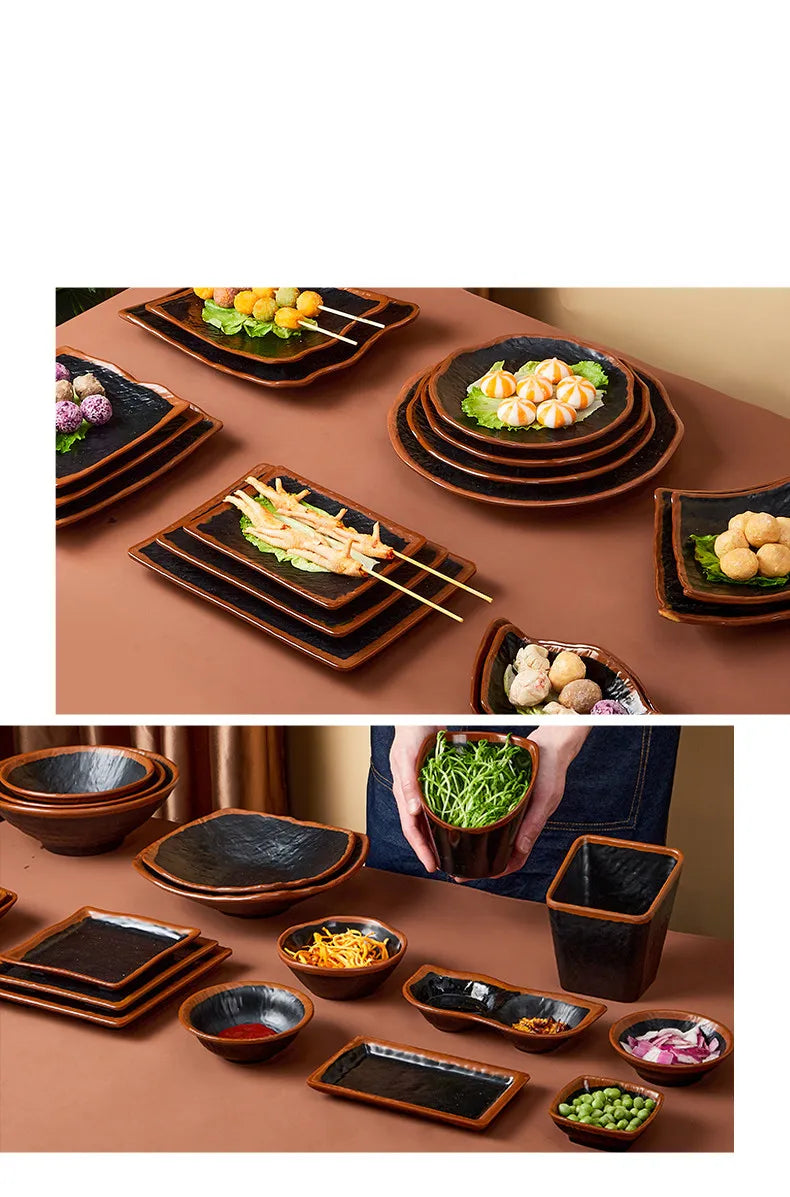 Japanese melamine dinner plate from 𝕄𝕔 𝕋𝕙𝕖 𝔹𝕝𝕒𝕔𝕜 𝔻𝕚𝕒𝕞𝕠𝕟�