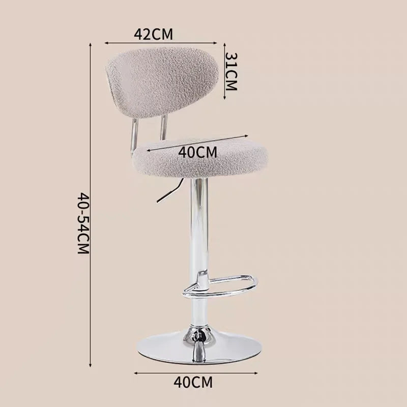 Adjustable MC THE BLACK DIAMOND Nordic high foot stool chair with modern design, perfect for stylish seating and bar areas.