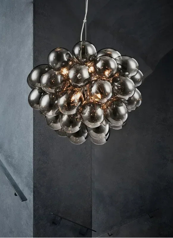 Modern grape glass chandelier by 𝕄𝕔 𝕋𝕙𝕖 𝔹𝕝𝕒𝕔𝕜 𝔻𝕚𝕒𝕞𝕠𝕟𝕕