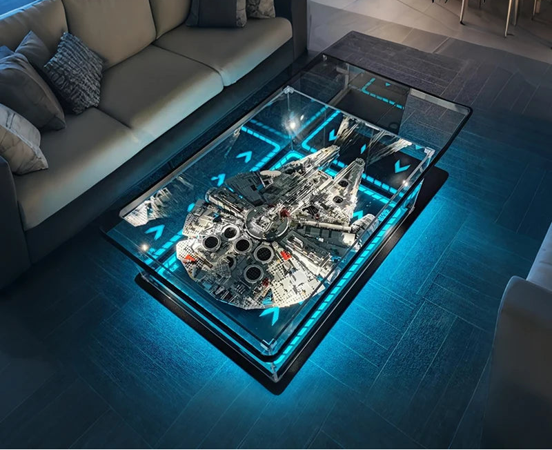 Modern acrylic display box for household storage, features a simple design with a dust cover, ideal for living room decor by MC THE BLACK DIAMOND.