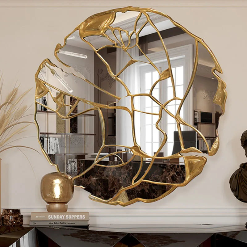 MC THE BLACK DIAMOND hand mirror decor with light, stylish home decor mirror for room decoration, featuring a sleek design and reflective surface.