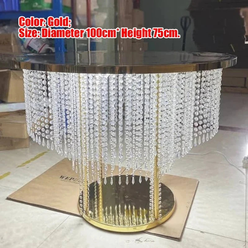 MC THE BLACK DIAMOND crystal bead curtain table, elegant home decor with shimmering crystal beads for stylish interior accents.