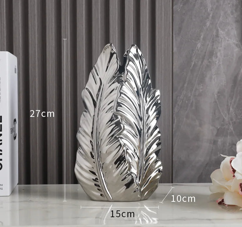 Luxury gold painted ceramic home decor piece by MC THE BLACK DIAMOND, personalized living room decoration for TV cabinets.