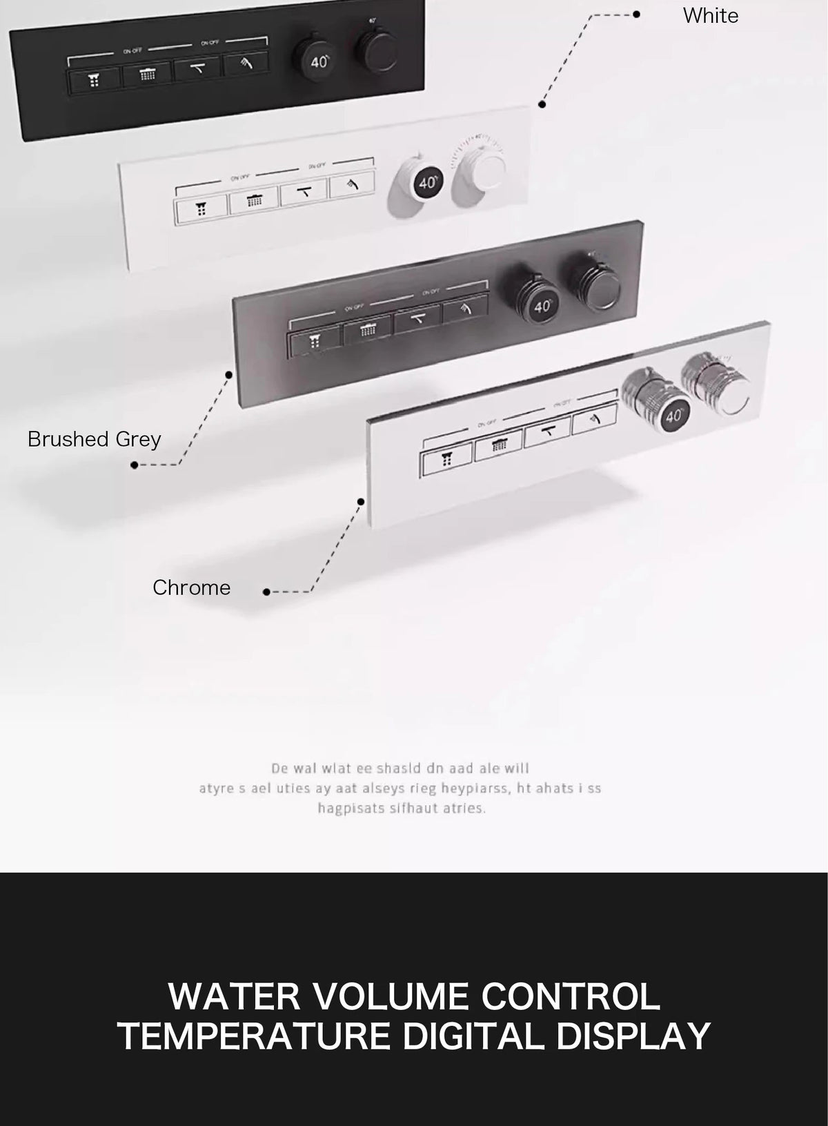 LED digital display bathroom shower faucet system with dual control for hot and cold water by MC THE BLACK DIAMOND