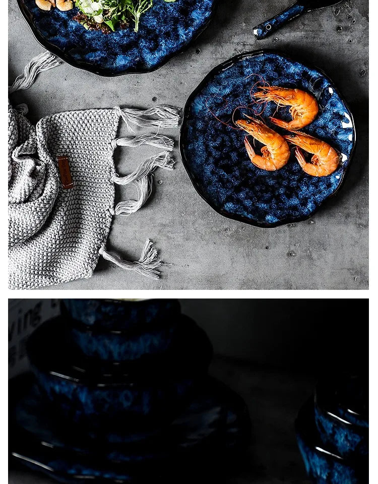 Creative Kiln-Change ceramic bowl and plate set by 𝕄𝕔 𝕋𝕙𝕖 𝔹𝕝𝕒𝕔𝕜 𝔻𝕚𝕒𝕞𝕠