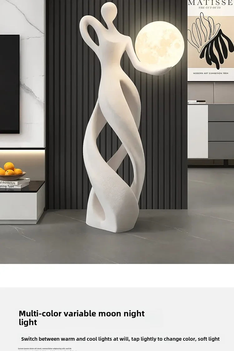 Modern flocking art sculpture by MC THE BLACK DIAMOND, a creative home decor statue with textured black finish.