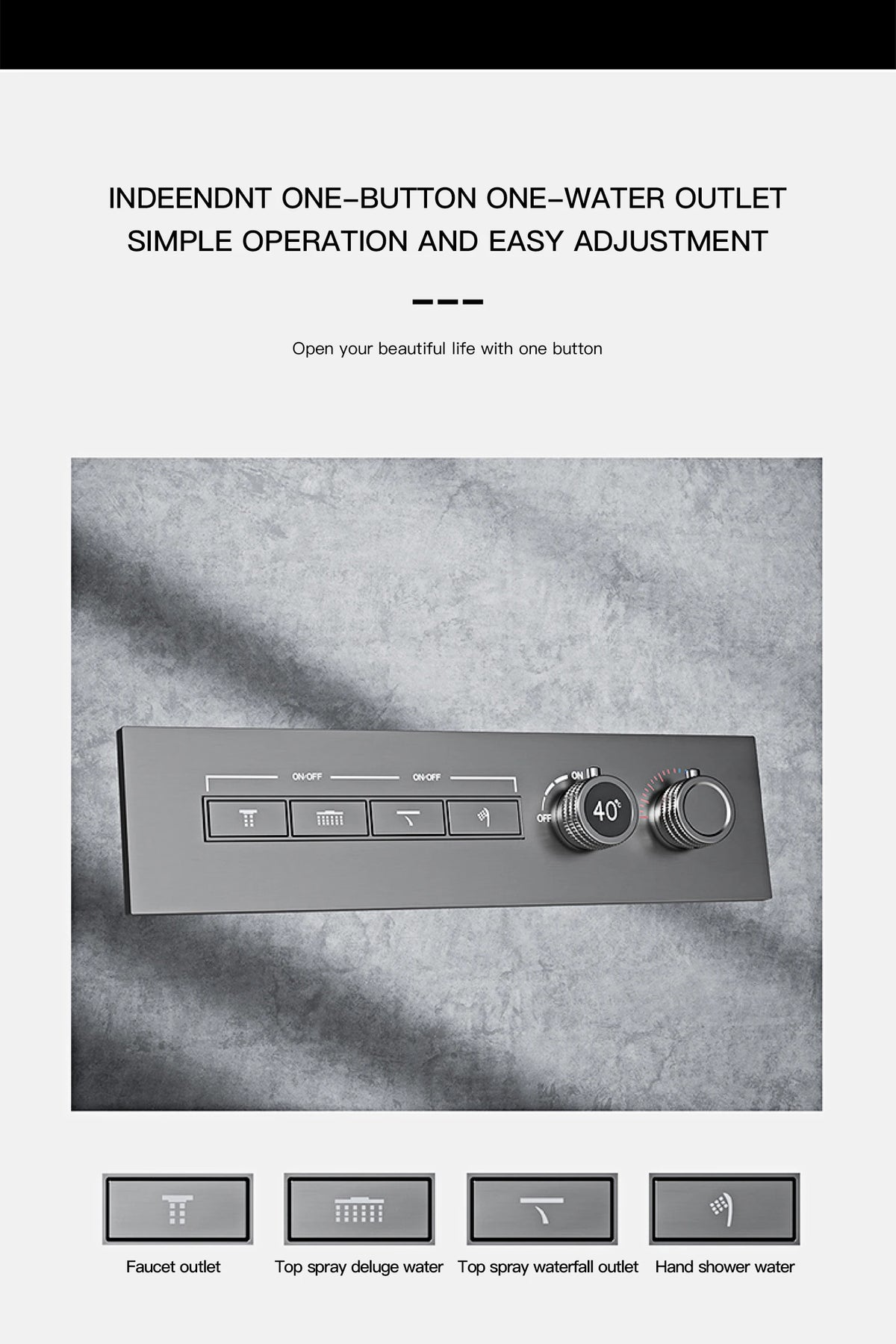 Wall-mounted black brass shower system from 𝕄𝕔 𝕋𝕙𝕖 𝔹𝕝𝕒𝕔𝕜 𝔻𝕚𝕒𝕞𝕠𝕟�