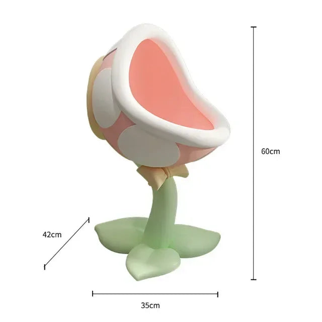 MC THE BLACK DIAMOND home decor sofa side table with a big mouth flower design, serving as a stylish end table for living rooms.