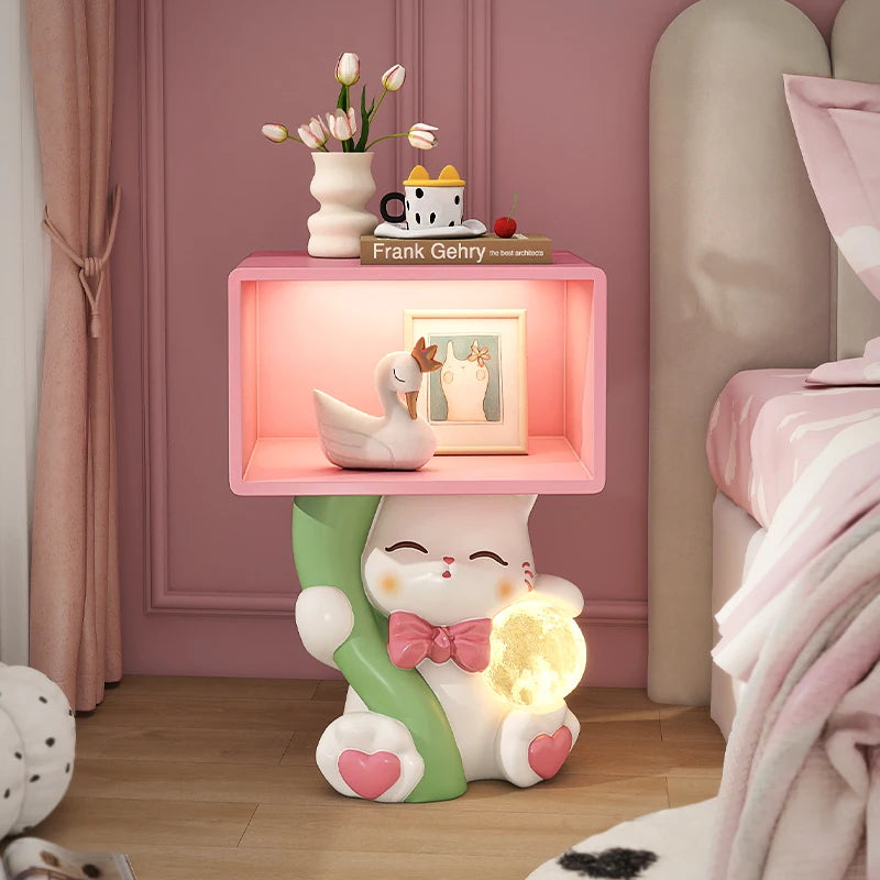 Cartoon cute cat figurine bedside table decor for nightstands by 𝕄𝕮 𝕋𝕙𝕖 𝔹𝕝𝕒𝕔𝕜 𝔻𝕚𝕒𝕞�