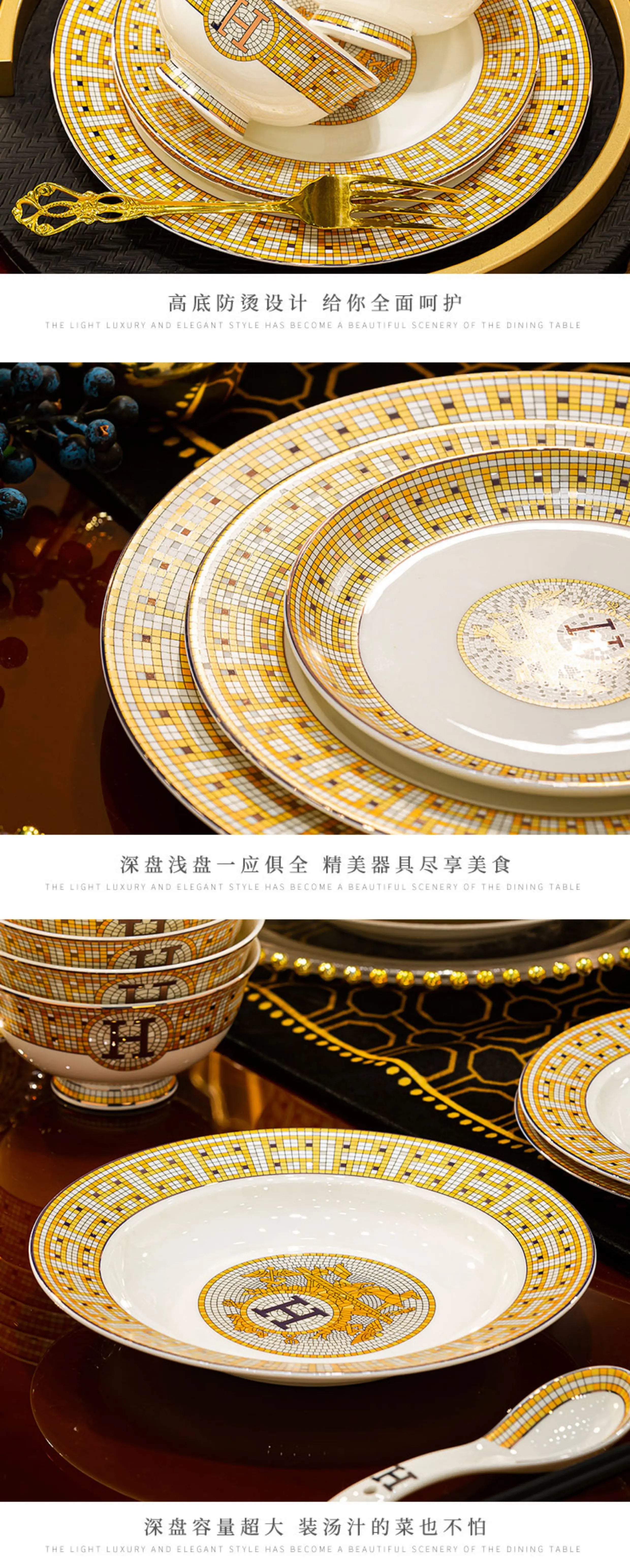 Bone China luxury dinnerware set by 𝕄𝕔 𝕋𝕙𝕖 𝔹𝕝𝕒𝕔𝕜 𝔻𝕚𝕒𝕞𝕠𝕟�