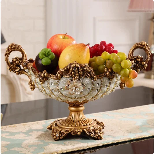 European Resin Diamond Fruit Plate decorative bowl by MC THE BLACK DIAMOND featuring a textured resin surface and diamond-shaped design