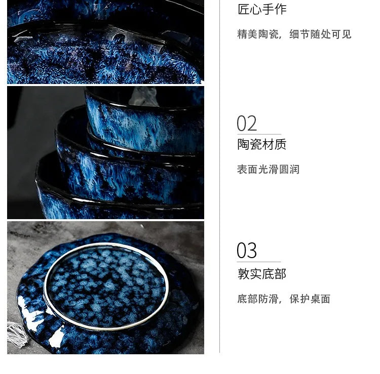 Creative Kiln-Change ceramic bowl and plate set by 𝕄𝕔 𝕋𝕙𝕖 𝔹𝕝𝕒𝕔𝕜 𝔻𝕚𝕒𝕞𝕠