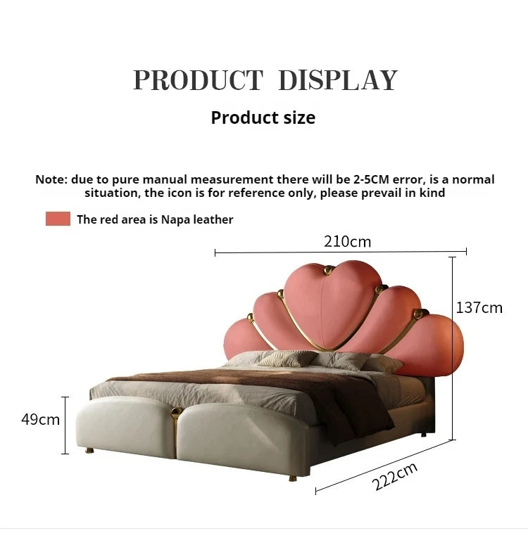 White waterproof Nordic aesthetic double bed headboard and frame by MC THE BLACK DIAMOND, featuring a sleek, modern European design.