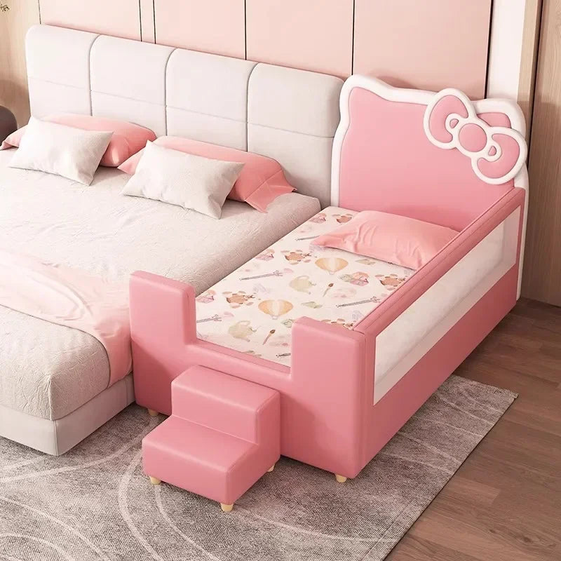 Children's furniture upholstered guardrails by MC THE BLACK DIAMOND, soft padded safety rails for kids' beds.