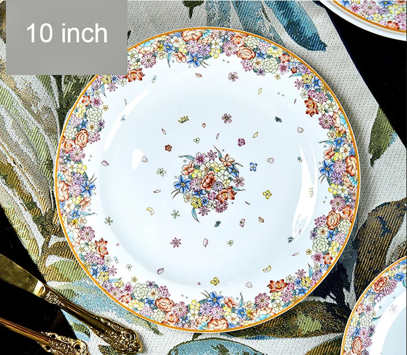 Family size MC THE BLACK DIAMOND dinnerware set with star design, including plates, bowls, and mugs for stylish dining.