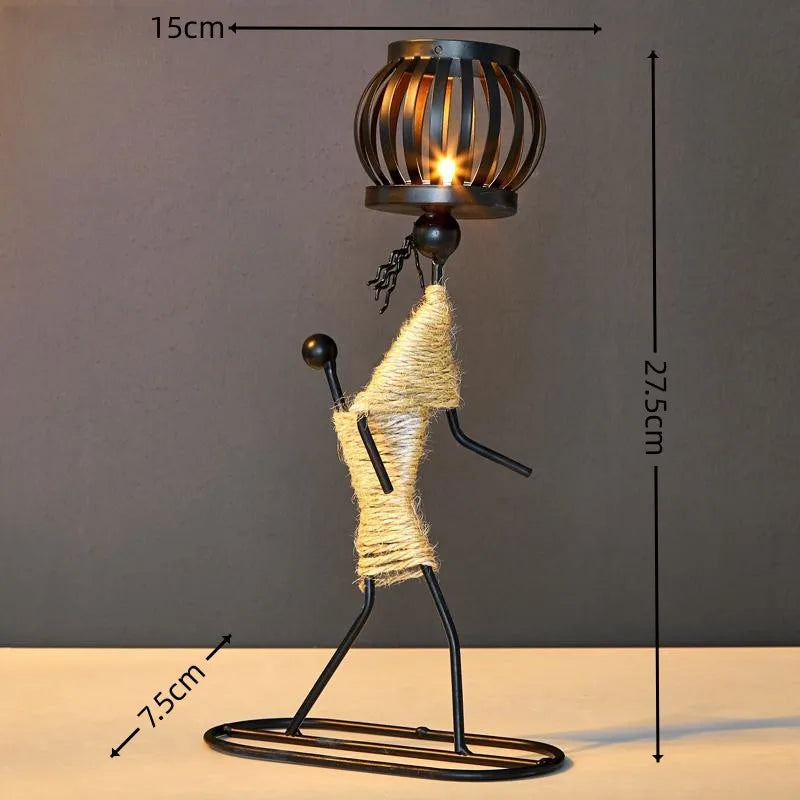 Handmade candle holder decor with figurines from 𝕄𝕔 𝕋𝕙𝕖 𝔹𝕝𝕒𝕔𝕜 𝔻𝕚𝕒𝕞𝕠�